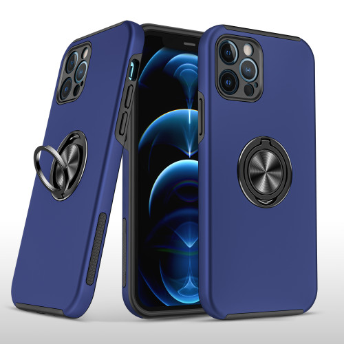 iPhone 11 CHIEF Oil Painted Magnetic Ring Stand Case Dark Blue