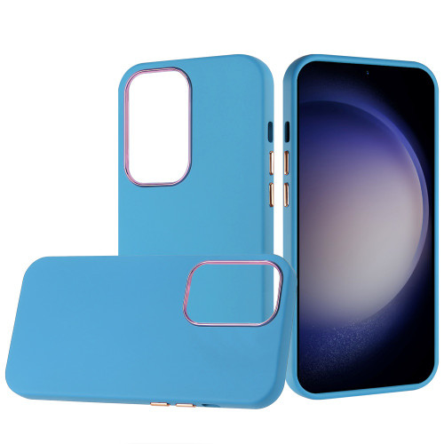 Samsung Galaxy s24 Plus Classy Slick Chromed Case  Light Blue