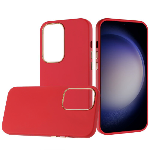 Samsung Galaxy s24 Plus Classy Slick Chromed Case Red