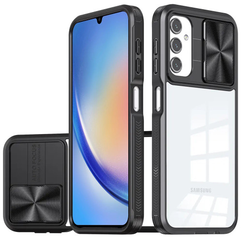 Samsung A15 5G Fusion Transparent Clear Hybrid Case Black