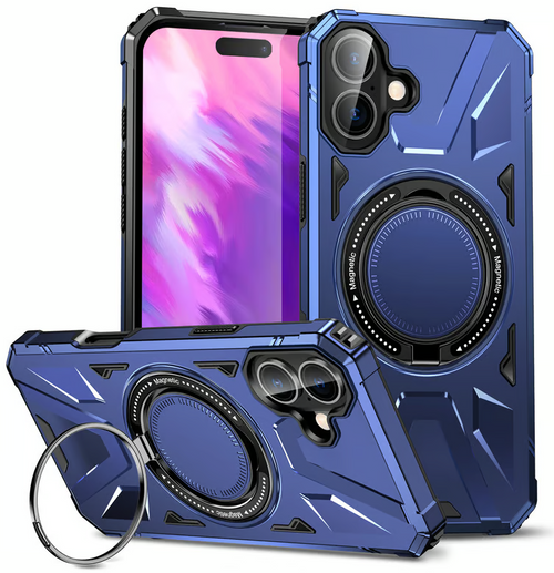 iPhone 16 Pro Max Magnetic Circle Kick Stand Blue