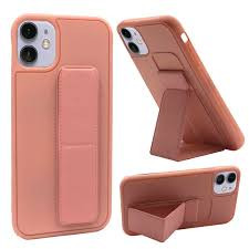 iP 13 PRO Foldable Magnetic Kickstand Vegan Case Light Pink