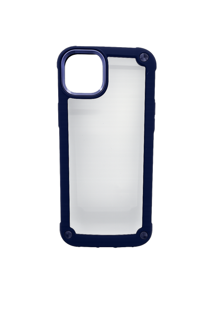 IP 15 Plus TRANSAPRENT Hybrid Case Blue