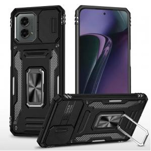Moto G Stylus 5G 2024 Utter Tough Metal Ring Case Black Moto G Stylus 5G 2024 Utter Tough Metal Ring Case Black