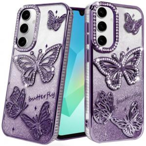 SAM A16 5G Butterfly Freedom Shimmer Glitter Case Purple SAM A16 5G Butterfly Freedom Shimmer Glitter Case Purple