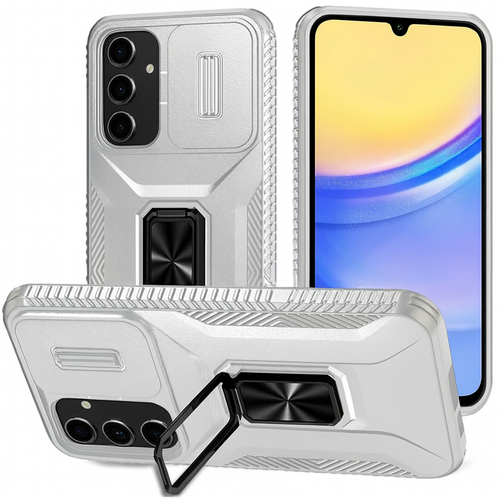 SAM A15 5G Utter Tough Metal Ring Case Silver SAM A15 5G Utter Tough Metal Ring Case Silver