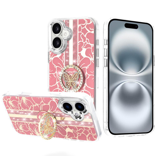 IP 16E Bling Butterfly Case Pink IP 16E Bling Butterfly Case Pink