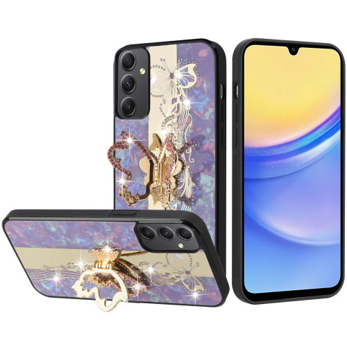 IP 13/14 Bling Butterfly Case Purple