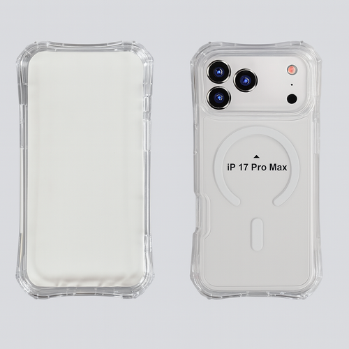 IP 17 Pro Max Clear Bumper Mag Case Clear