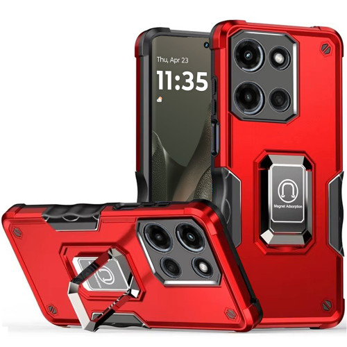 Moto Edge 2025 OPTIMUM Magnetic Ring Stand Case Red