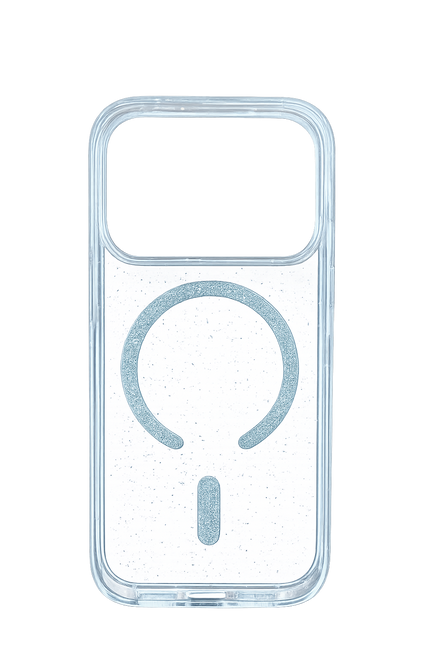 IP 17 Sky Glitter Mag Case Clear