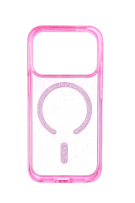 IP 17 Sky Glitter Mag Case Pink
