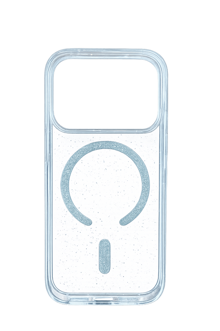 IP 17 Pro Sky Glitter Mag Case Clear