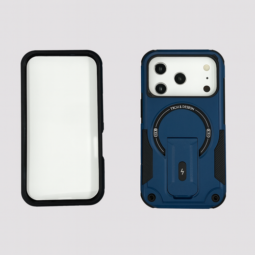 IP 17 Pro Sturdy Bracket Kickstand Mag Case Blue IP 17 Pro Sturdy Bracket Kickstand Mag Case Blue