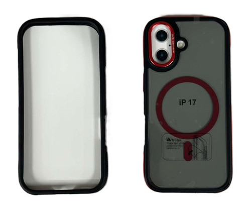 IP 17 Clear Mag Case Red IP 17 Clear Mag Case Red