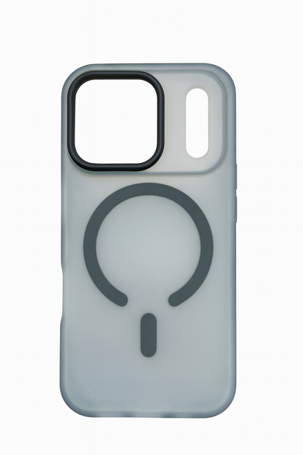 IP 17 Pro Clear Frosted Mag Case Black