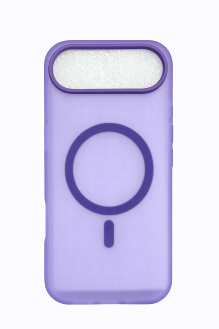 IP 17 Air Clear Frosted Mag Case Purple
