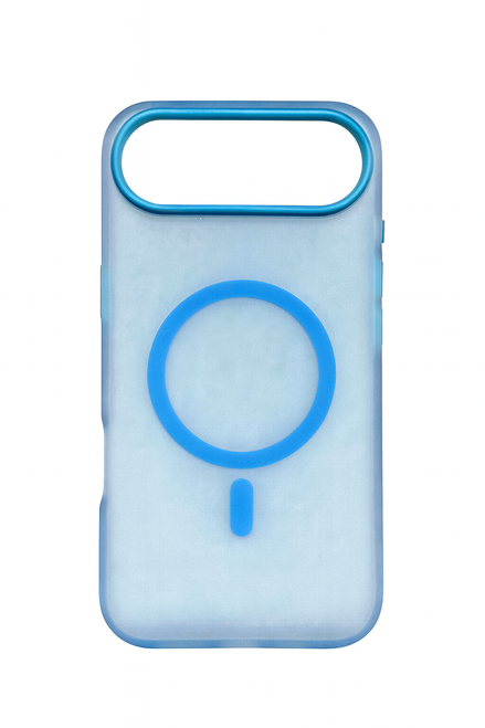 IP 17 Air Clear Frosted Mag Case Blue