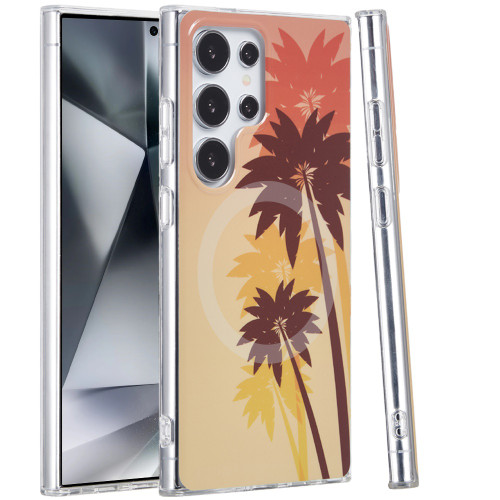 Sam S24 Ultra Mag Double Layer Design Case Coconut Palm
