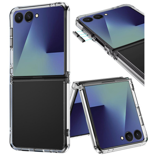 Samsung Z Flip 7 Velvet Fabric Vegan Leather Case Black Samsung Z Flip 7 Velvet Fabric Vegan Leather Case Black