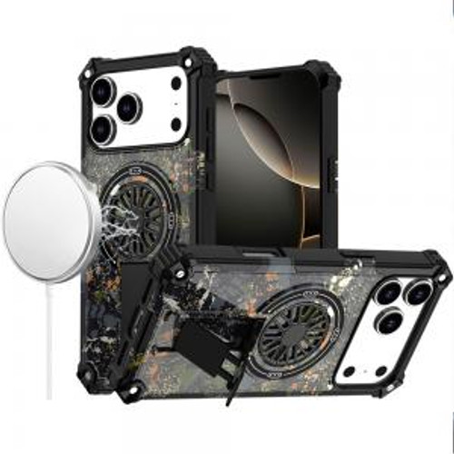 IP 17 Pro Max CD Design Magnetic Car Mount Full Camo