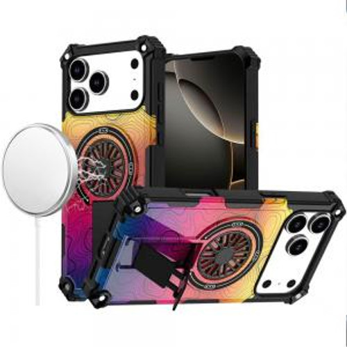 IP 17 Pro Max CD Design Magnetic Car Mount Rainbow