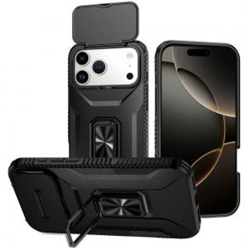 IP 17 Pro Max Complete Magnetic Metal Camera Protection Black