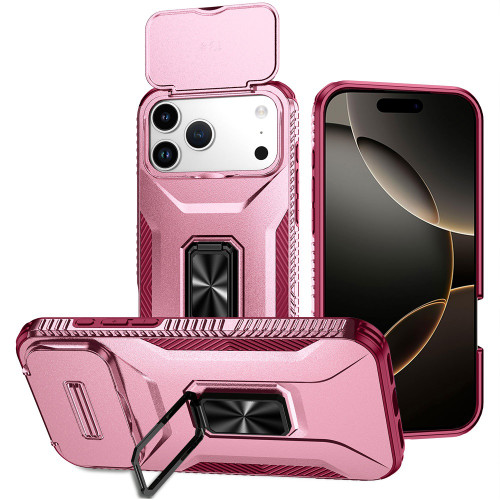 IP 17 Pro Max Complete Magnetic Metal Camera Protection Pink