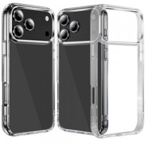 IP 17 Pro Max Pure Crystal Transparent Thick ShockProof Chromed Buttons Case Clear IP 17 Pro Max Pure Crystal Transparent Thick ShockProof Chromed Buttons Case Clear