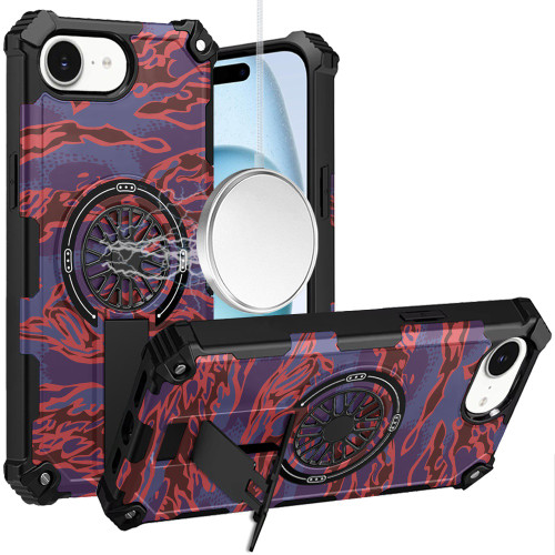 IP 16E / SE4 (2025) CD Design Magnetic Car Mount Blue & Red