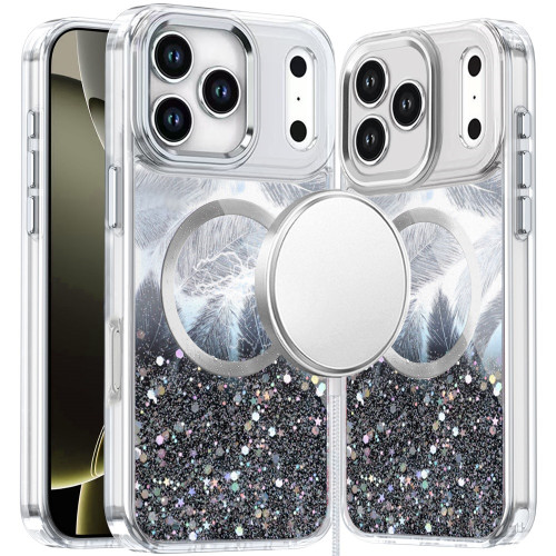 IP 17 Pro Max Epoxy Glitter Shimmer Case Black