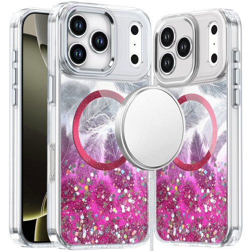 IP 17 Pro Max Epoxy Glitter Shimmer Case Pink