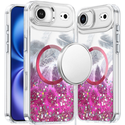 IP 17 Air Epoxy Glitter Shimmer Case Pink