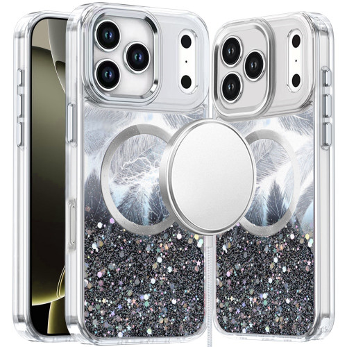 IP 17 Pro Epoxy Glitter Shimmer Case Black