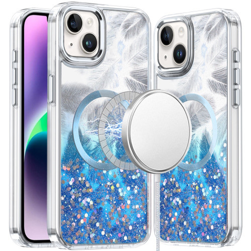IP 14 Epoxy Glitter Shimmer Case Blue