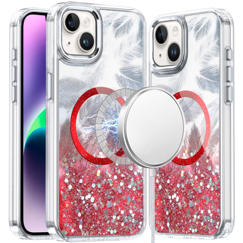 IP 14 Epoxy Glitter Shimmer Case Red
