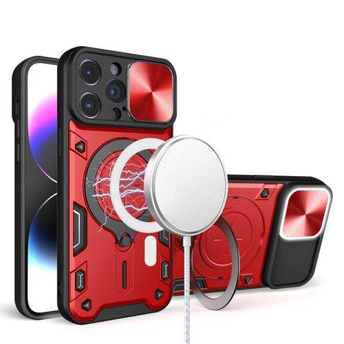 Moto G 5G 2025 Magnetic Circle Kick Stand With Camera Cover Red