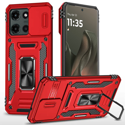 Moto Edge 5G 2025 Utter Tough Metal Ring Case Red