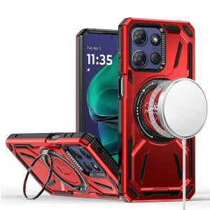 Moto G Stylus 5G 2025 Magnetic Circle Kickstand Case Red
