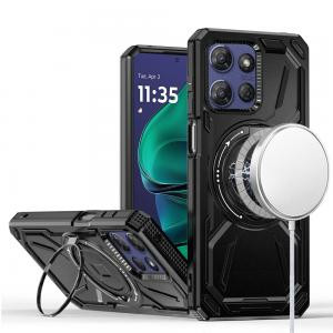 Moto G Stylus 5G 2025 Magnetic Circle Kickstand Case Black