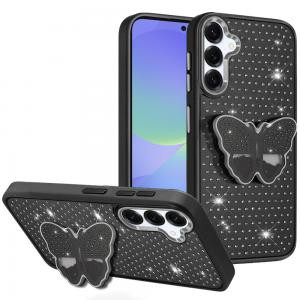 SAM A36/A56 Butterfly Moveable Grip Stand With Small Diamonds Case Black