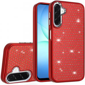 SAM A17 5G Beautiful Diamond Metallic Design Metal Chrome Edged Red