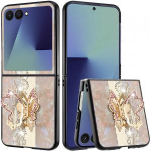 SAM Z Flip 7 Splendid Diamond Glitter Ornaments Enchanted Butterfly Gold