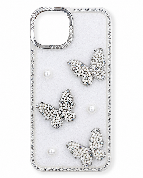 SAM A57 Glitter Butterfly Case White