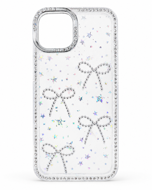 SAM A37 Glitter Ribbon Case Clear Glitter