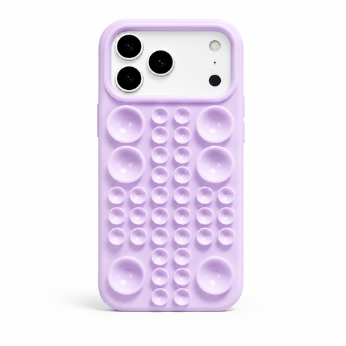 IP 17 Pro Max Silicon Suction Cup Case Purple