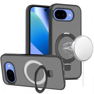 Pixel 10A Magnetic Ring Stand Full Rotation Matte Hybrid Black