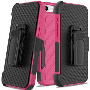 iP 17E / 16E / SE4 Noble Lined Hybrid Holster Hot Pink/Black