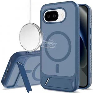 Pixel 10A Matte Mag Hybrid Metal Kickstand Case Royal Blue