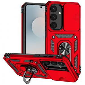 Sam S26 Plus Well Protective Magnetic Ring Stand Camera Case Red